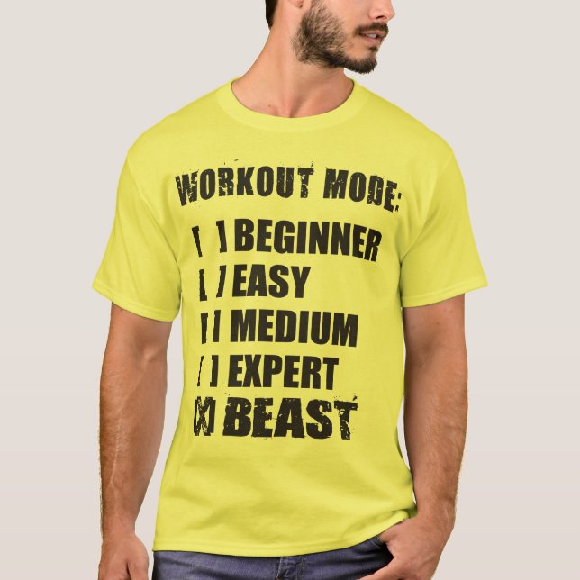 T-shirts Modo de Workout - BEAST (Frente)