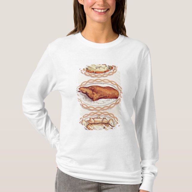 T-shirts Modo moderno de pratos de serviço, da Sra. Beaton (Frente)