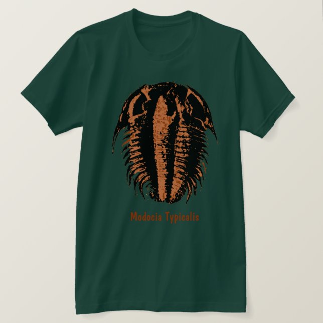 T-shirts Modocia Typicalis fóssil de trilobita (Frente do Design)
