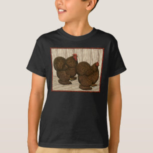 T-shirts Moedas: Bantams vermelhos texturizados
