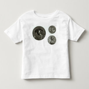 T-shirts Moedas que descrevem Henry VIII e Anne Boleyn