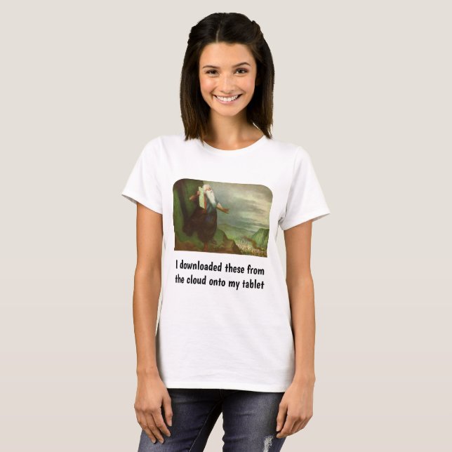 T-shirts Moisés e os Dez Mandamentos, Religião Antiga (Frente Completa)