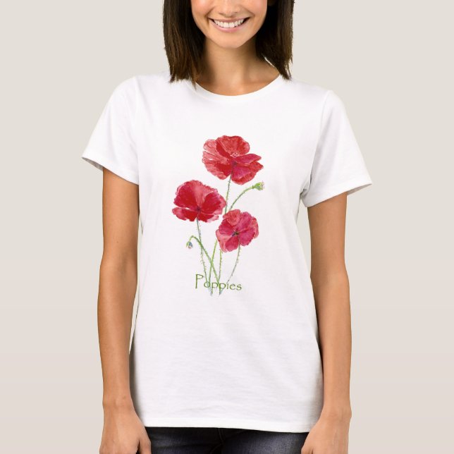 T-shirts Mola Vermelhos Com Pasta Flor (Frente)