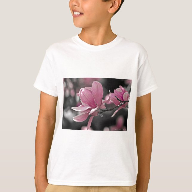 T-shirts Molho Rosa Japonês Magnolia (Frente)