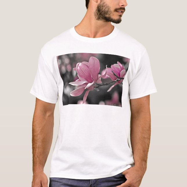 T-shirts Molho Rosa Japonês Magnolia (Frente)