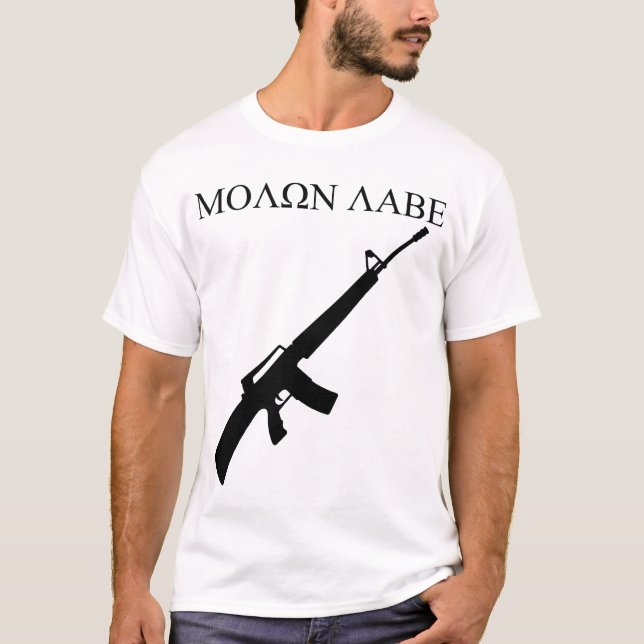 T-shirts MOLON LABE! (Gráficos pretos) (Frente)
