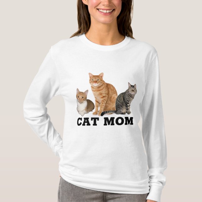 T-Shirts MOM CAT (Ginger Tabby) (Frente)