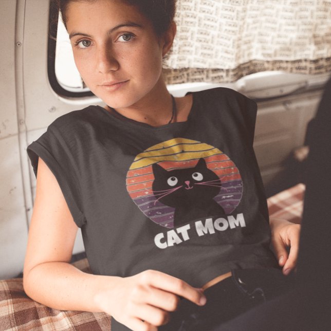 T-Shirts MOM CAT RETRO 80s (Criador carregado)