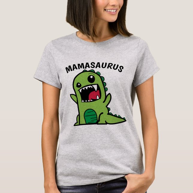 T-shirts MOM MAMASAURUS DINOSAUR FUNNY (Frente)