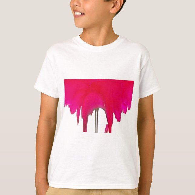T-shirts Momento Capturado: Uma Elegância Petal Rosa vermel (Frente)