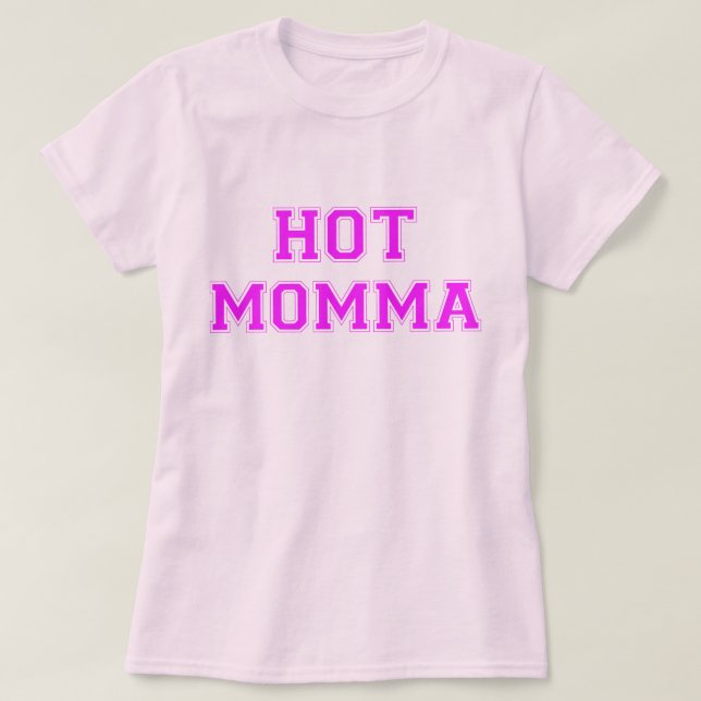 T-shirts Momma quente (Frente do Design)
