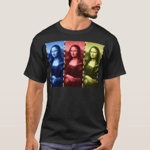 T-shirts Mona Lisa Animal Imprime Cores Primárias