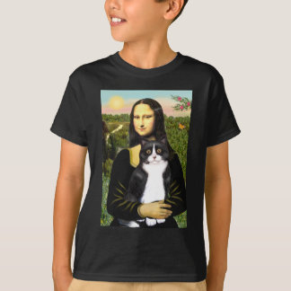 T-shirts Mona Lisa - gato preto e branco