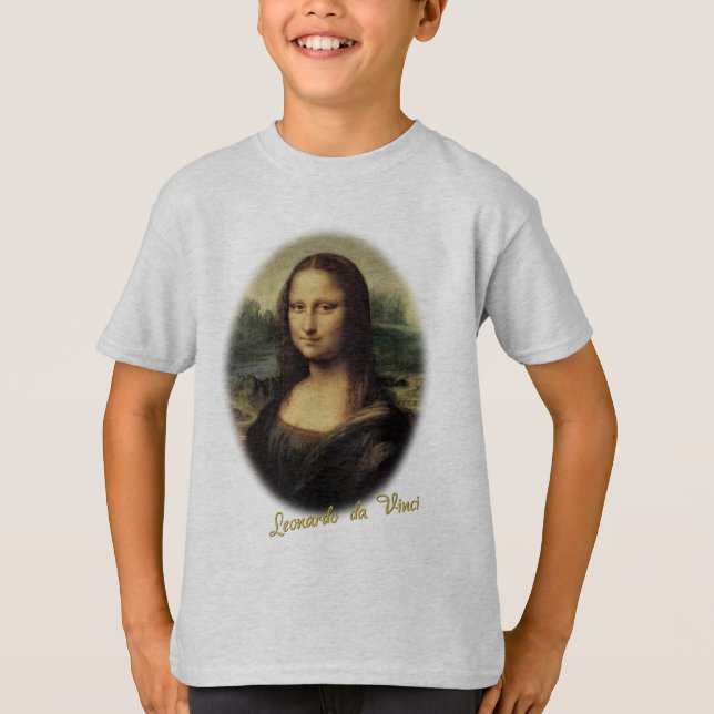 T-shirts Mona Lisa por Leonardo da Vinci (Frente)