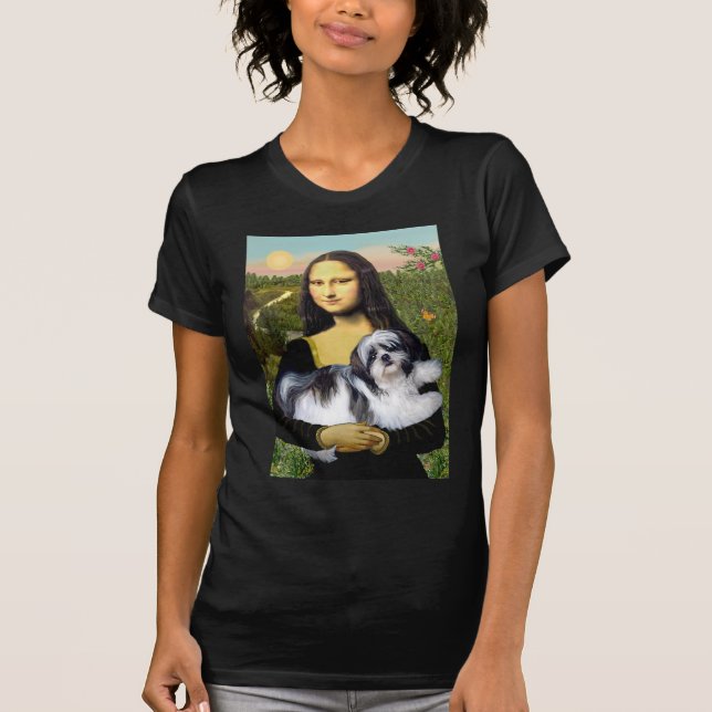 T-shirts Mona Lisa - Shih Tzu (A-ld) (Frente)