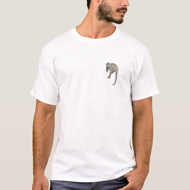 T-shirts Monkey que está comendo (Frente)