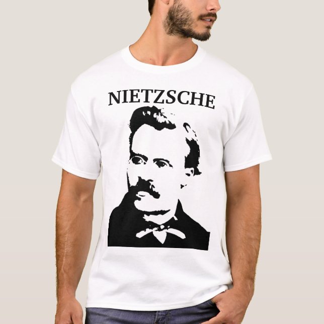T-shirts Monochrome novo de Nietzsche (Frente)