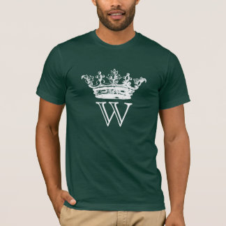 T-shirts Monograma da coroa do vintage