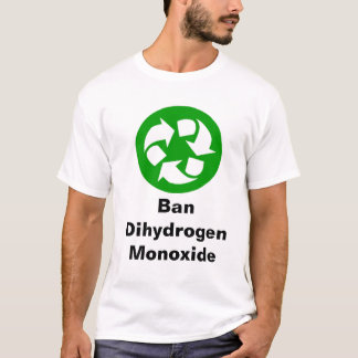 T-shirts Monóxido do dihydrogen da proibição