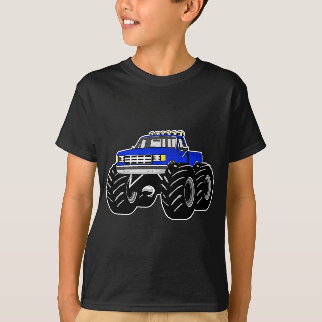 T-SHIRTS MONSTER TRUCK AZUL (Frente)