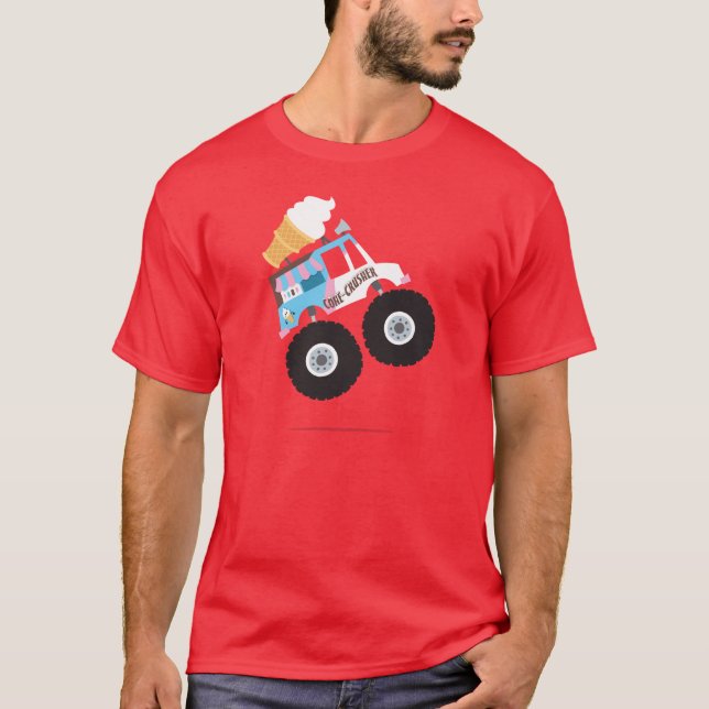 T-shirts Monster truck do sorvete (Frente)