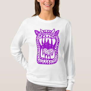 T-shirts Monstro assustador - roxo