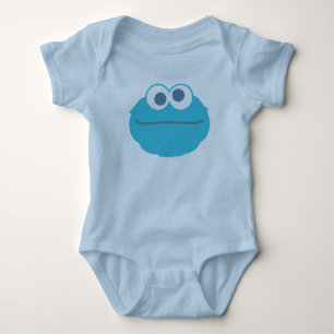 T-shirts Monstro Come Biscoitos Bebê Rosto Grande