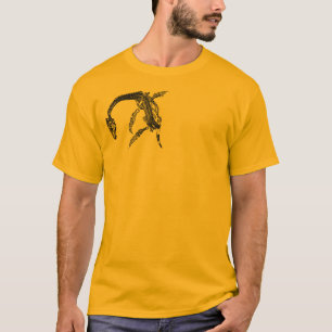 T-shirts Monstro de Loch Ness/t-shirt fóssil de Plesiosaur