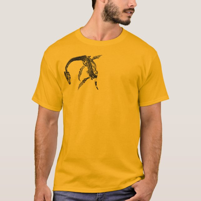 T-shirts Monstro de Loch Ness/t-shirt fóssil de Plesiosaur (Frente)