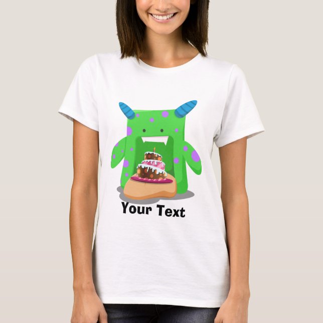 T-shirts Monstro do bolo de aniversário (Frente)