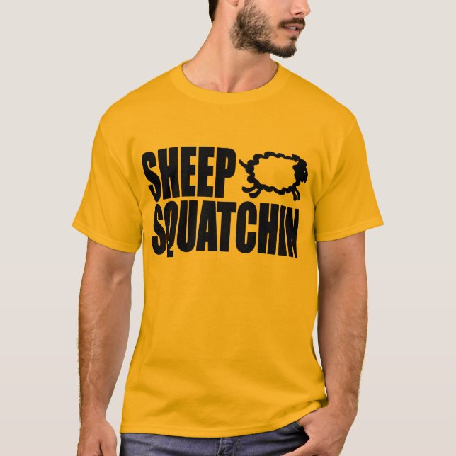 T-shirts Monstro dos CARNEIROS SQUATCHIN & mistérios (Frente)