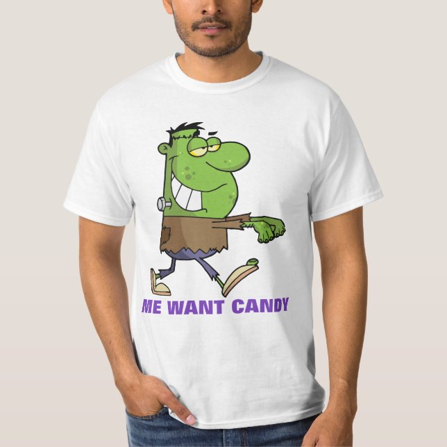 T-shirts Monstro dos doces de Frankenstein (Frente)