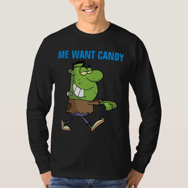 T-shirts Monstro dos doces de Frankenstein (Frente)