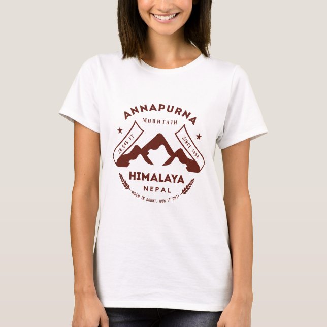 T-shirts Montagem Annapurna Nepal (Frente)