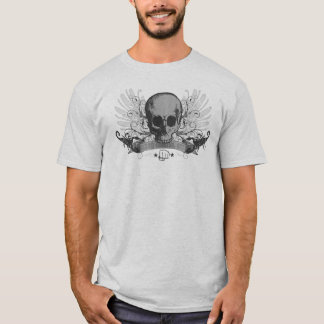 T-shirts Montagem do crânio - cinza