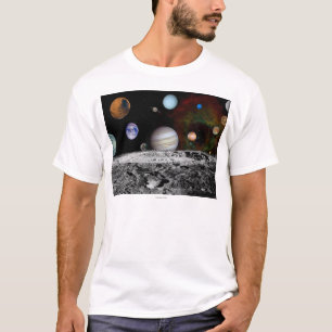 T-shirts Montagem do sistema solar de imagens do explorador
