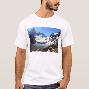 T-shirts Montagem próxima Fitz Roy do lago glacier
