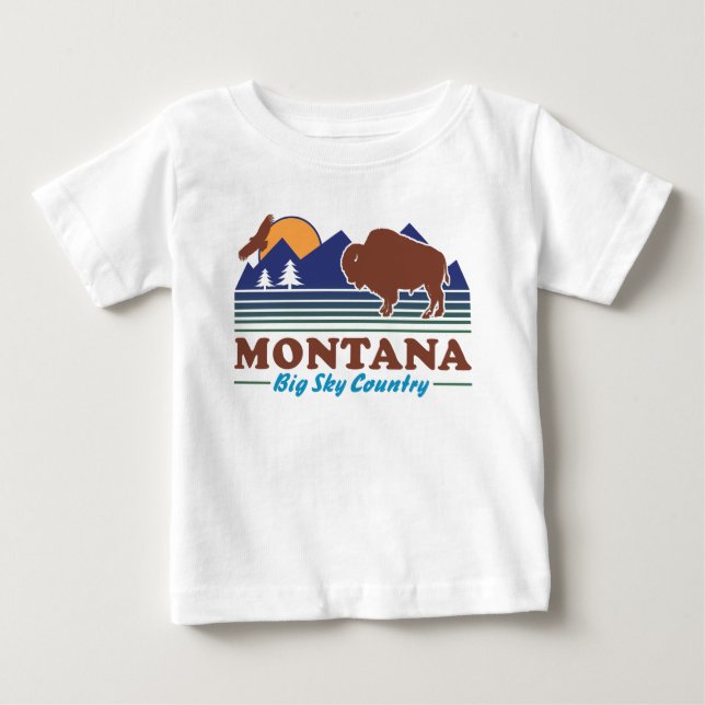 T-shirts Montana Big Sky Country (Frente)