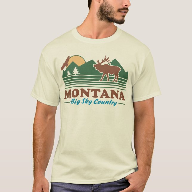 T-shirts Montana Big Sky Country (Frente)