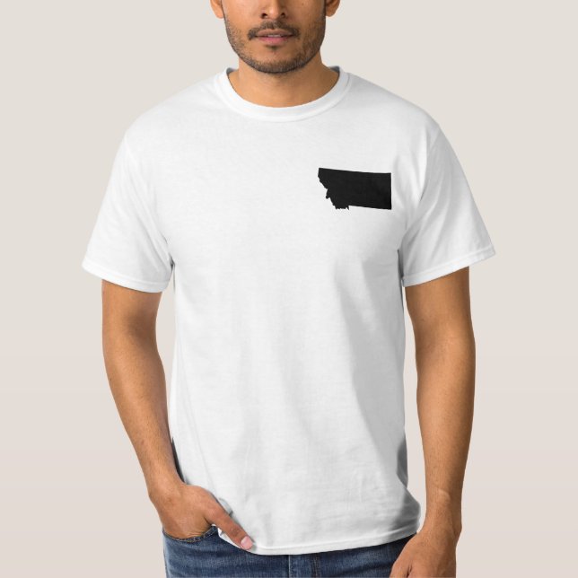 T-shirts Montana em preto e branco (Frente)