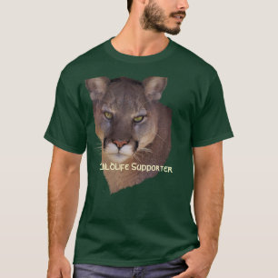 T-shirts MONTANHA LION Cougar, Camisa-T de Vida Selvagem de