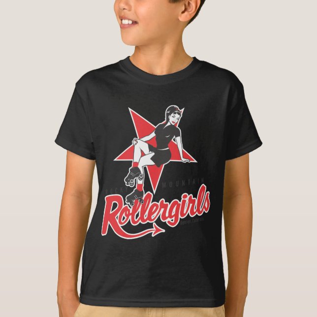 T-shirts Montanha rochosa Rollergirls (Frente)