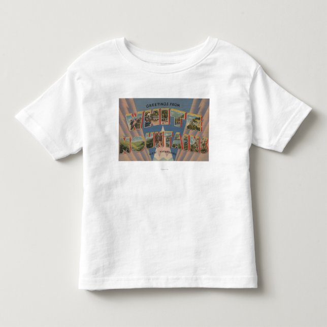T-shirts Montanhas brancas, New Hampshire 2 (Frente)