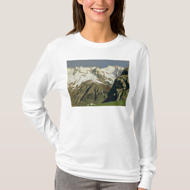 T-shirts Montanhas de Mont Blanc, 1897 (Frente)