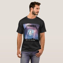 T-shirts Monte o relâmpago com Litecoin