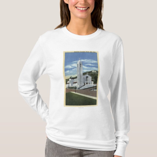 T-shirts Montículo, Montana - igreja da concepção imaculada (Frente)