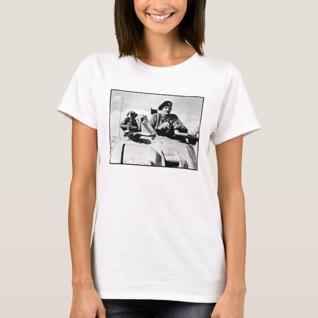 T-shirts Monty em um tanque (Frente)