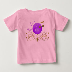 T-shirts MoonDreams GoldGlitter Música Toddler PinkRuffleTe