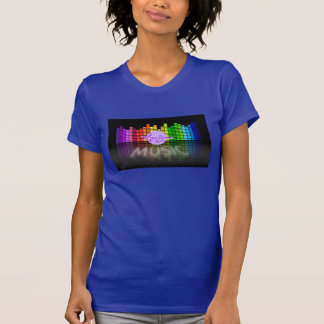 T-shirts MoonDreams Music Equalizer Blue Fine Jersey Tee