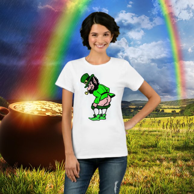 T-shirts Mooning Leprechaun Women's (Mooning Leprechaun Women's T-Shirt)